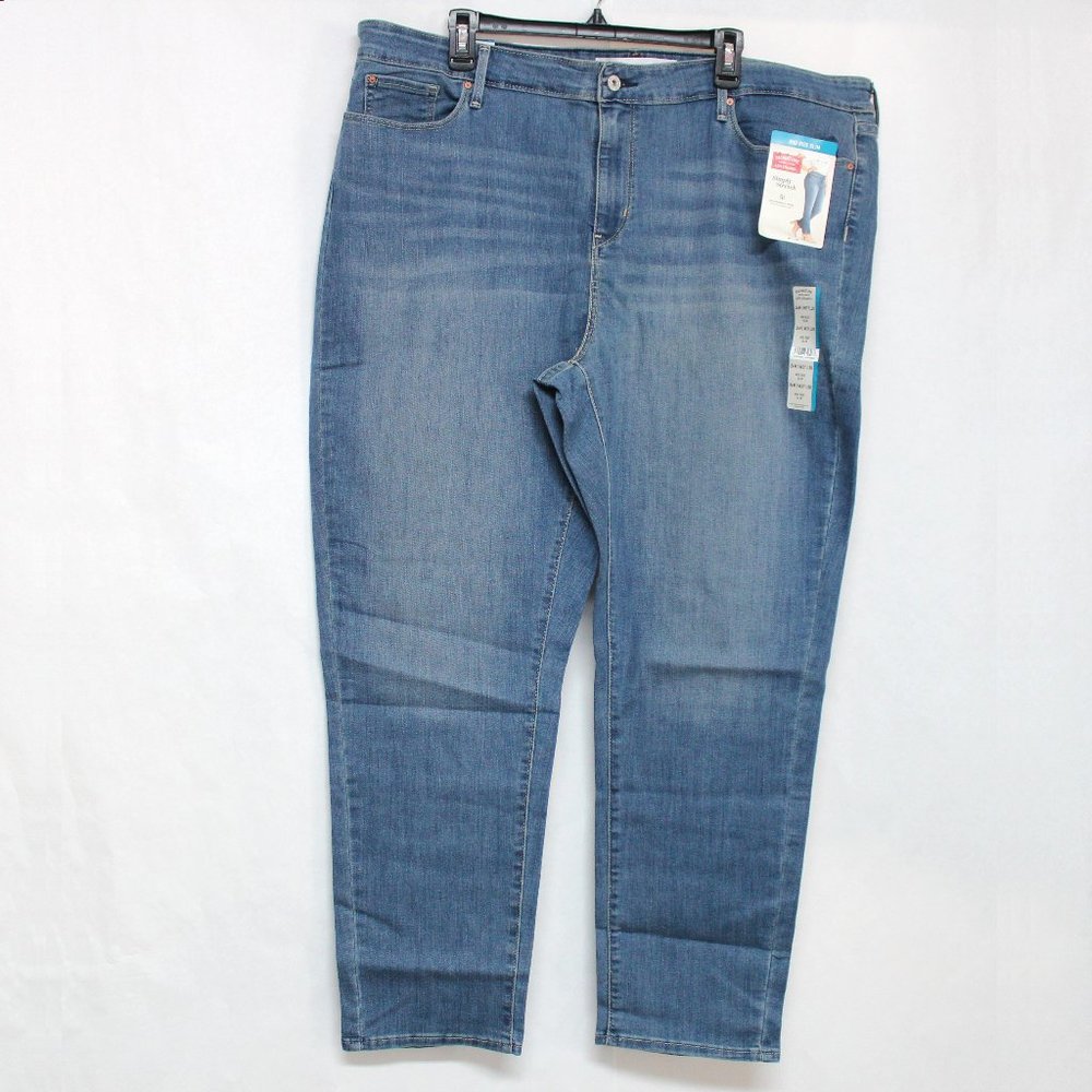 Medium Wash Signature by Levi Strauss Women's 24M Mid Rise Slim Blue Denim Jeans
